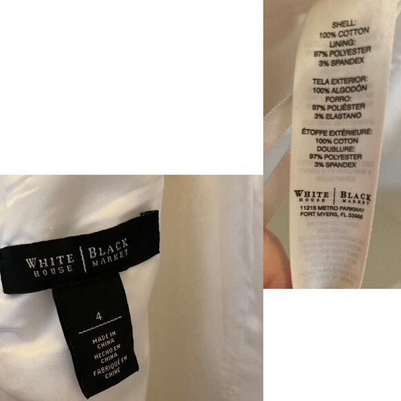 White House Black Market White Fit & Flare Eyelet Lace Dress – Size 4, Perfect - Picture 5 of 5